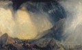 Schneesturm Hannibal und seine Armee der die Alpen überquert Landschaft Turner